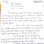 Letter from Beloudi GHSS