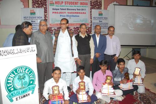 Prize Distribution to toppers of Talent Discovery Test.