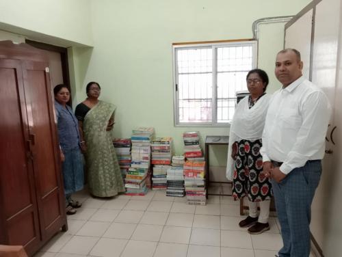 Book distribution by Help Student India in BSP sec-10 school.