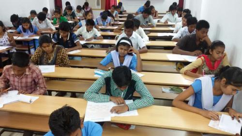 Students giving mock test for NTSE exam.